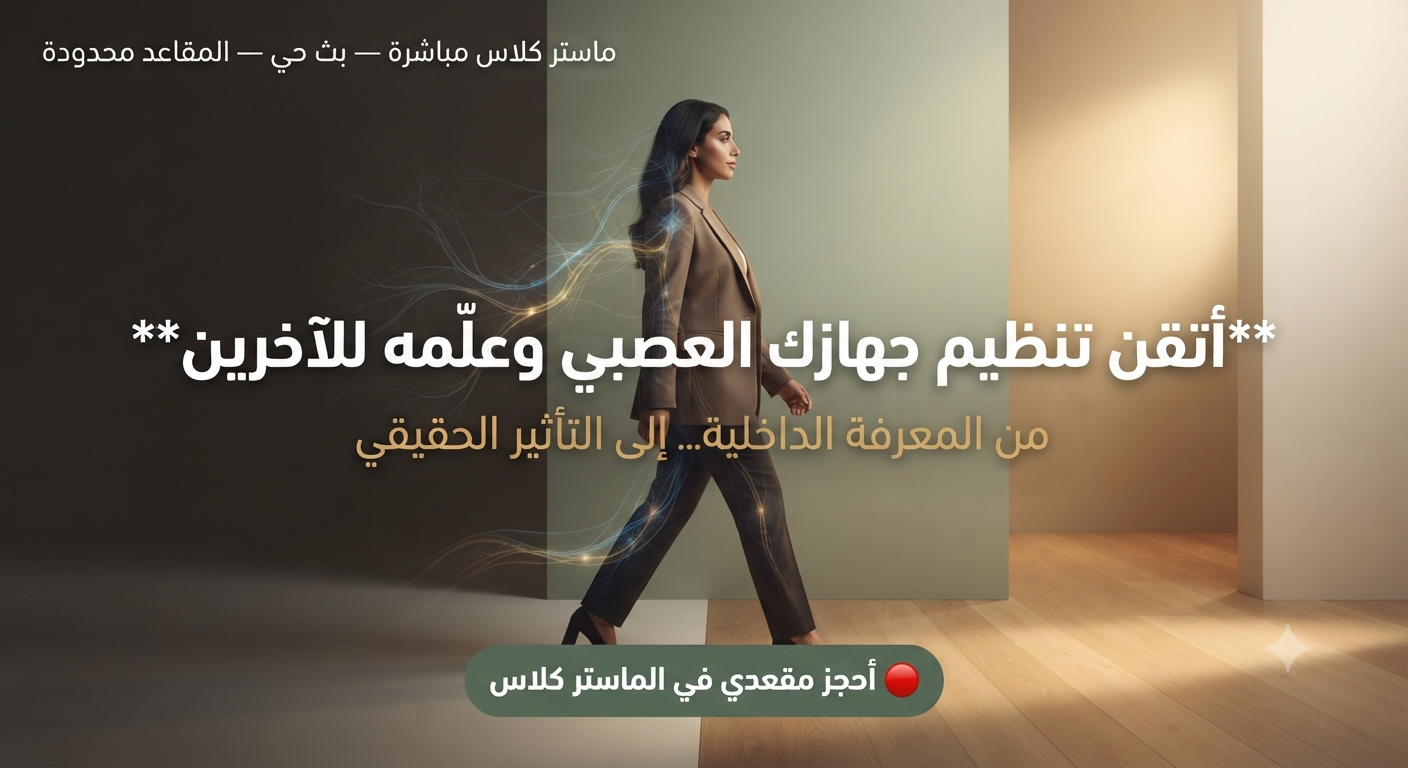 ماستر كلاس: أتقن تنظيم جهازك العصبي وعلّمه للآخرين